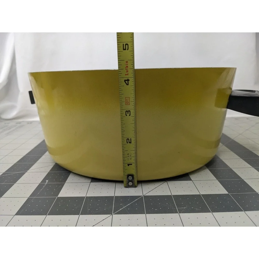 Vintage Aluminum 5 Qt Stock Pot Lid Yellow Made in the USA